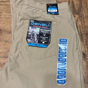 Mens DENALI Lightweight Stretch Performance Pants 38x30 Khaki Pant